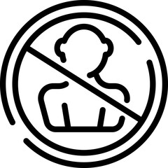 Poster - No avatar icon outline vector. Web computer. Network mobile