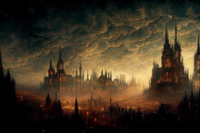 Gothic City In The Night