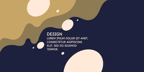 Poster - Poster with dynamic waves. Vector illustration in minimal style. Abstract background.
