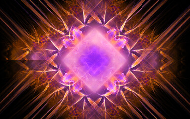 Aufkleber - digital illustration abstract image generated fractal background image wallpaper pattern of various geometric shapes and lines of various colors for computer graphics or web design