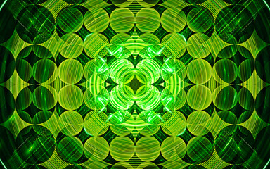 Leinwandbilder - digital illustration abstract image generated fractal background image wallpaper pattern of various geometric shapes and lines of various colors for computer graphics or web design