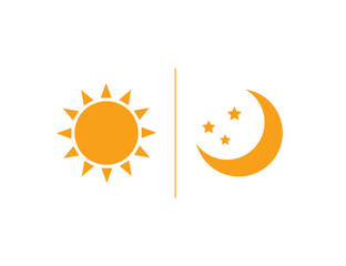 Poster - Sun and moon icon. Vector illustration.