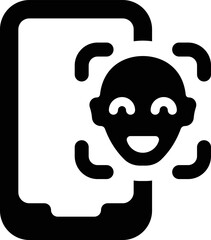 Sticker - Mobile face recognition icon