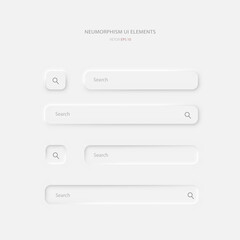 Poster - A set of search strings on a light gray background. User Interface Components In A Simple, Non-Amorphous Style For Applications, Websites, Interfaces. Vector illustration