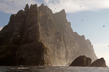 The cliffs of Saint Kilda archipelago, Outer Hebrides, Scotland