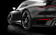 © Cla78 - Black generic unbranded sport car in the dark