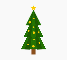Wall Mural - christmas tree decorated symbol.