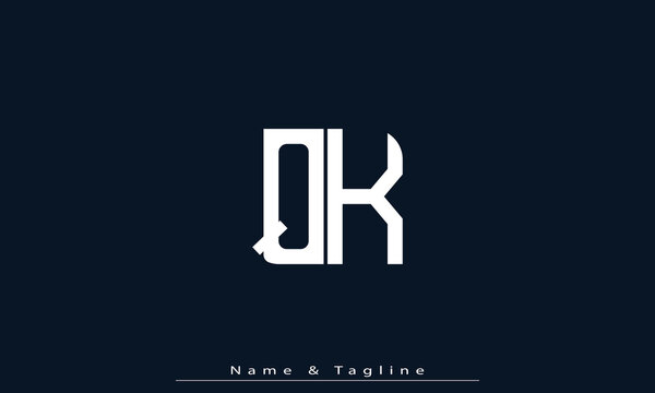 Alphabet letters Initials Monogram logo QK , KQ