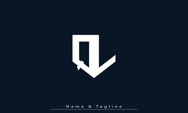 Alphabet letters Initials Monogram logo QL , LQ