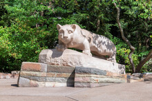 Nittany Lion In The Campus Of Penn State University, State College, Pennsylvania.	