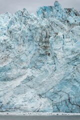 Sticker - Beautiful view of a glacier wall on a cold winter day in Alaska