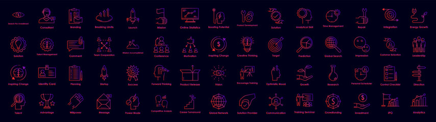 Aufkleber - Business nolan icons collection vector illustration design