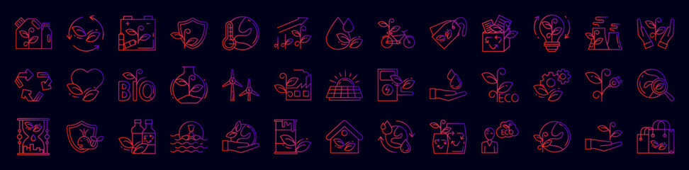 Aufkleber - Ecology nolan icons collection vector illustration design