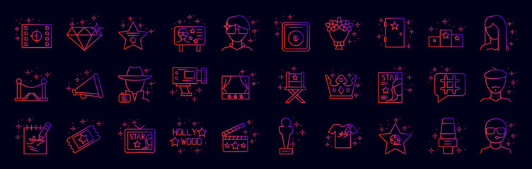 Poster - Fame nolan icons collection vector illustration design