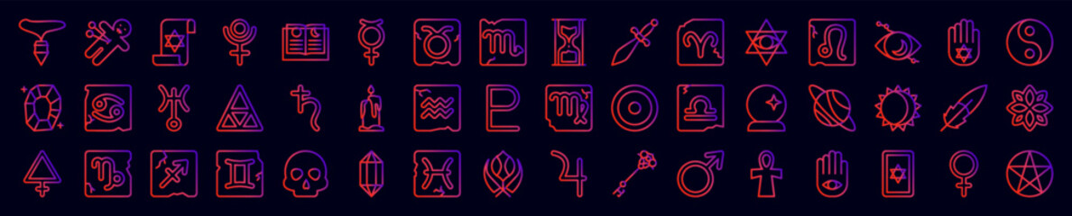 Poster - Esoteric nolan icons collection vector illustration design