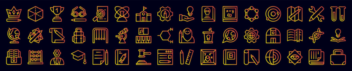 Poster - Knowledge nolan icons collection vector illustration design