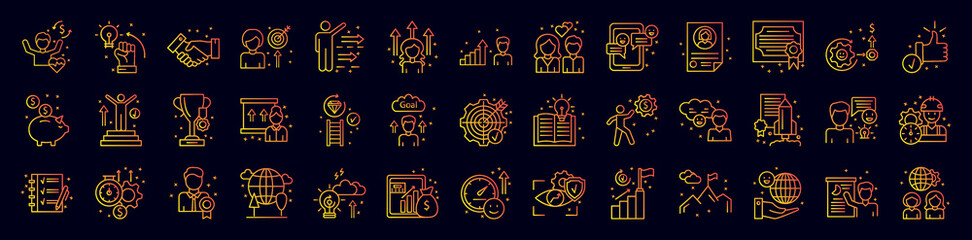 Poster - Motivation nolan icons collection vector illustration design