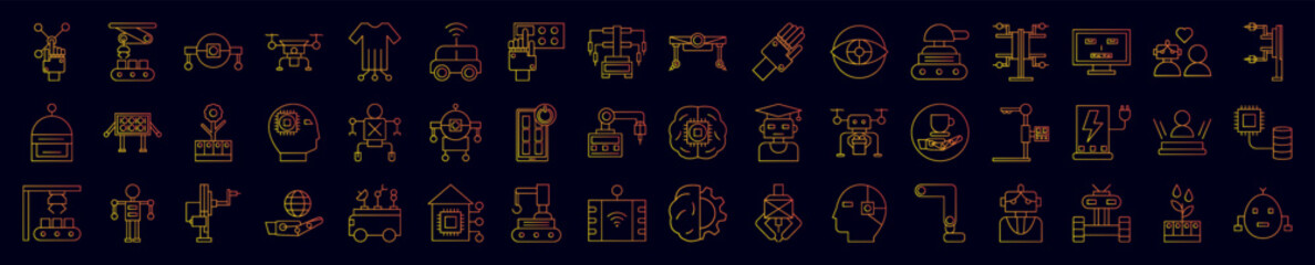 Poster - Robotisc nolan icons collection vector illustration design