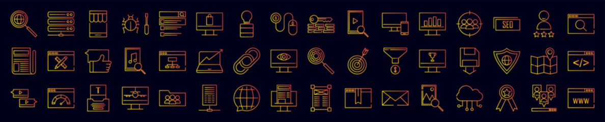 Poster - Seo and online marketing. nolan icons collection vector illustration design