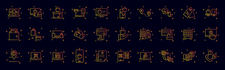 Poster - Shopping nolan icons collection vector illustration design