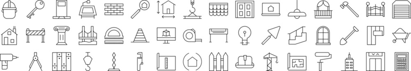 Poster - Architecture icons collection vector illustration design