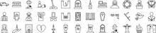 Funeral Icons Collection Vector Illustration Design