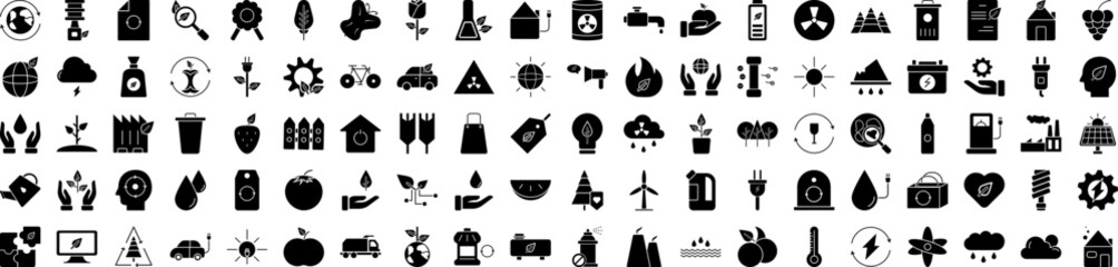 Poster - Ecology icons collection vector illustration design