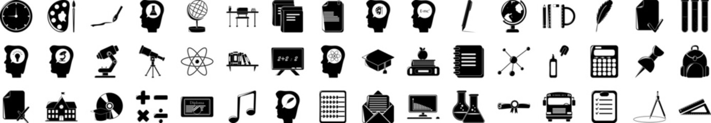 Poster - Education icons collection vector illustration design