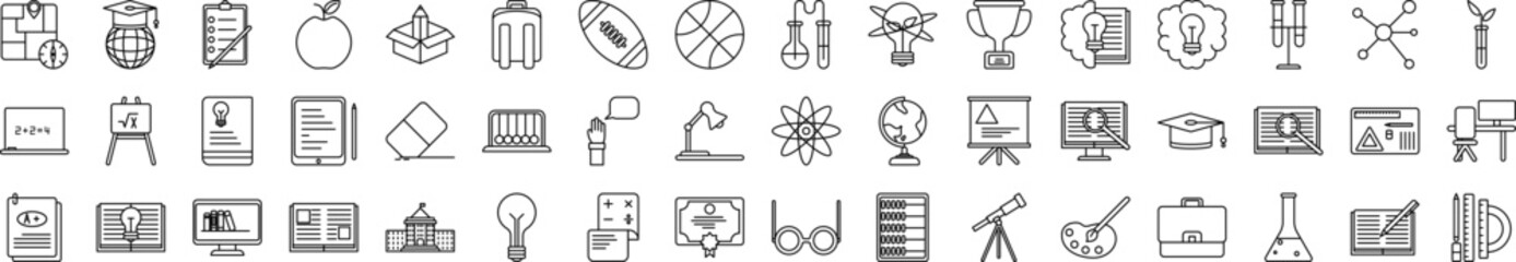Poster - Education icons collection vector illustration design