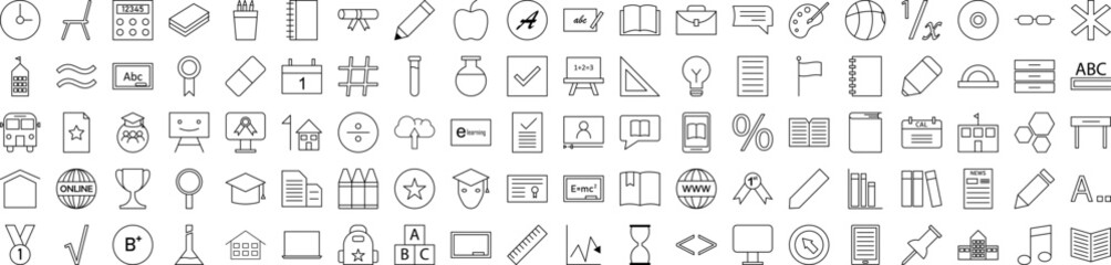 Poster - Education icons collection vector illustration design