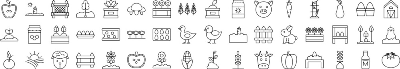 Poster - Farm icons collection vector illustration design