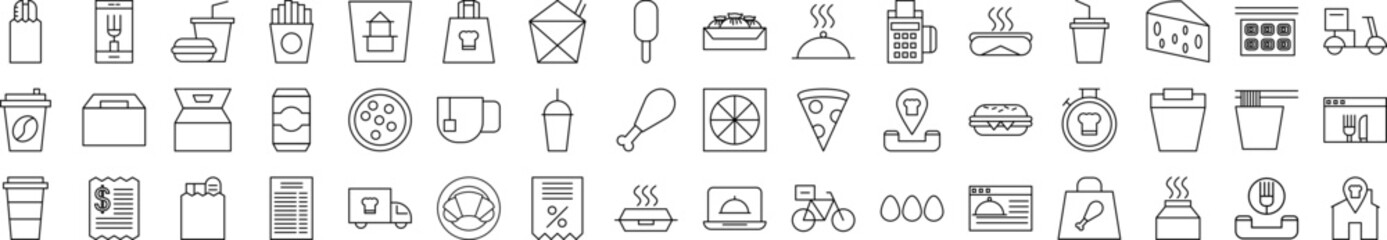 Poster - Food and drink icons collection vector illustration design