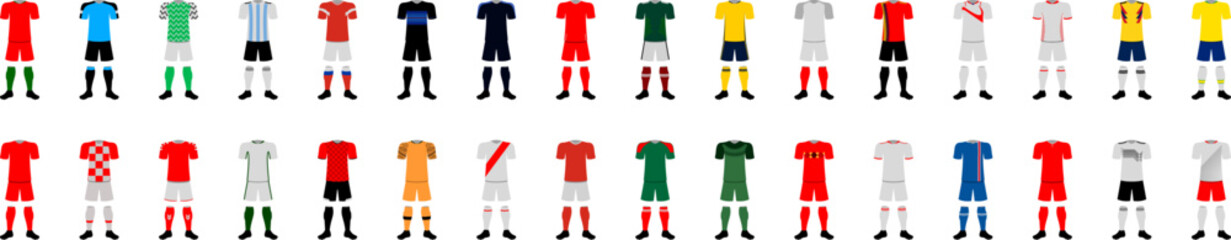 Poster - Football icons collection vector illustration design