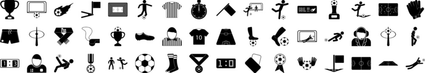 Poster - Football icons collection vector illustration design