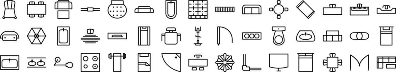 Poster - Furnitures icons collection vector illustration design