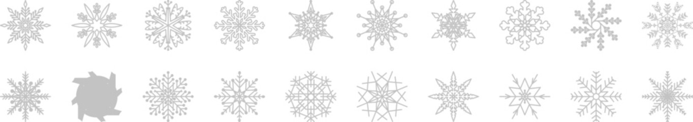 Poster - Snowflakes icons collection vector illustration design