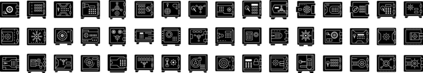 Aufkleber - Safes icons collection vector illustration design