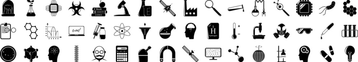 Poster - The science icons collection vector illustration design