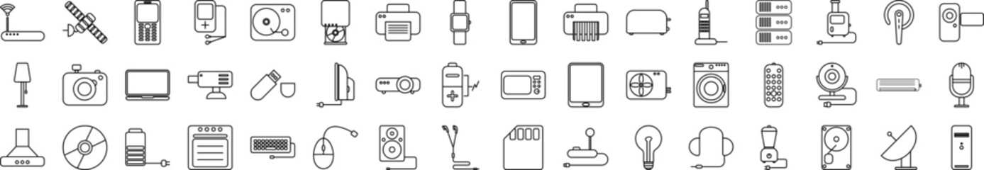Aufkleber - Technology web icons collection vector illustration design