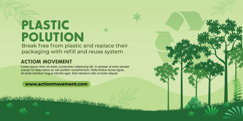 Wall Mural - Environmental concept. Go Green Save the world illustration