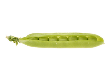 Poster - Fresh peas on white background