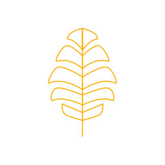 Poster - Art deco outline stroke in golden color for classy and luxury style. premium vintage line art design element
