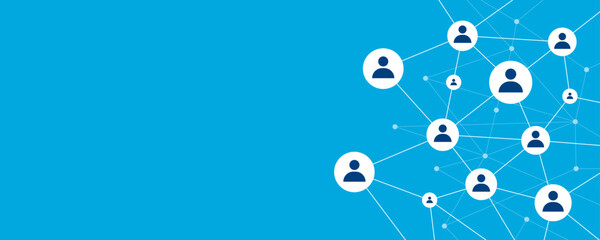 Leinwandbilder - Technology network user structure connect dots and lines background template. Team linked global digital database graphic vector.