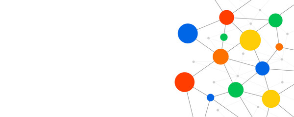 Poster - Technology structure connect dots and lines background template.  Global linked digital database graphic vector. 