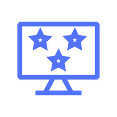 Wall Mural - internet marketing rating website monitor computer star