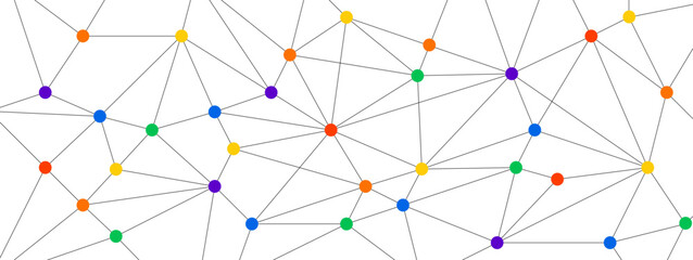 Network polygon structure connect dots and lines background template. Technology global database graphic vector.