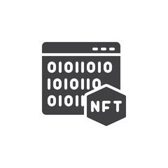 NFT code vector icon