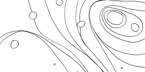 Aufkleber - Abstract line art pattern illustration for background design. Flow outline geometric in panoramic composition for banner and print