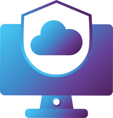 Poster - cloud computer modern gradient icon