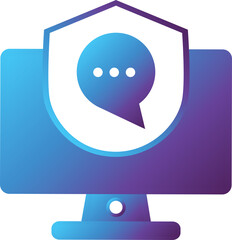 Poster - chat computer modern gradient icon